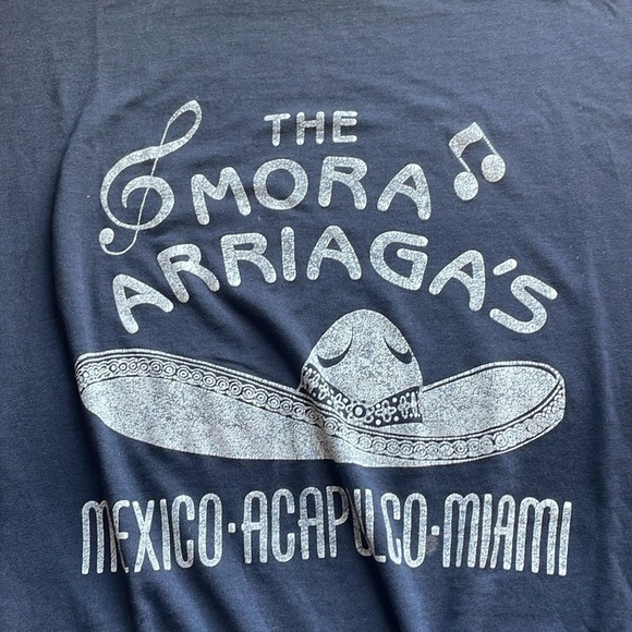 VTG Mariachi Mexico Graphic Tee Mora Arriaga’s T-Shirt XL Black Retro Rock - Picture 9 of 13